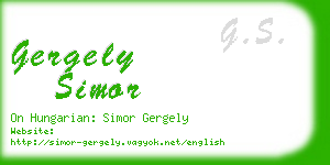 gergely simor business card